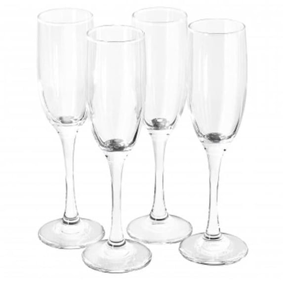 Gibson Home 140484.04 6.4 oz Belinni Fluted Champagne Glass Set - 4 Piece
