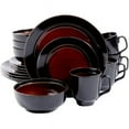 thumbnail image 1 of Gibson Elite Bella Galleria 16 Piece Dinnerware Set, Red and Black, 1 of 2