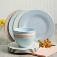 thumbnail image 1 of Gibson Home Brela Pastel Melamine 12-Piece Dinnerware Set, 1 of 15