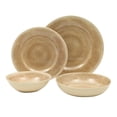 thumbnail image 1 of Gibson Home Casper Court 16-Piece Melamine Dinnerware Set – Reactive Glaze Look - Service for - Beige, 1 of 16