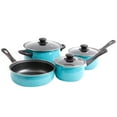 thumbnail image 1 of Gibson Home Casselman 7 Piece Cookware Set in Turquoise, 1 of 2