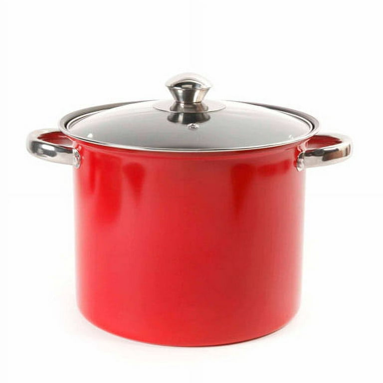 Gibson Home® Granita 6qt. Red Speckle Aluminum Pasta Pot with