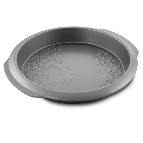 Gibson Home Country Kitchen 9 Inch Embossed Nonstick Round Cake Pan