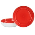 thumbnail image 1 of Gibson Home Crenshaw 2-Piece Stoneware Dinner Bowl Set, 8-1/2", Red/White, 1 of 2