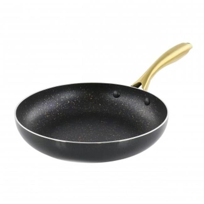 Ellsworth 12-Inch Black and Gold Aluminum Nonstick Frying Pan