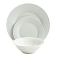 thumbnail image 1 of Gibson Home Everyday Embossed 12-Piece White Dinnerware Set, 1 of 7