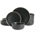 thumbnail image 1 of Gibson Home Everyday Essential Black Dinnerware Set, Set of 12, 1 of 10