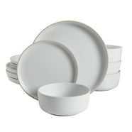 Thyme & Table Dinnerware Black & White Dot Stoneware, 12 Piece Set ...