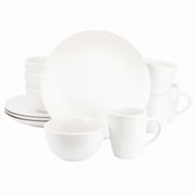 Gibson Home 142565.12 Everyday Plus Round Sto are Dinnerware Set, White - 12 Piece