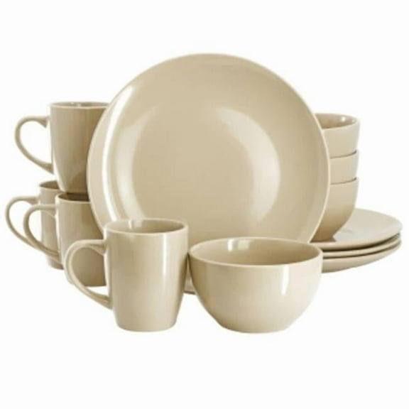 Gibson Home 148594.12 Everyday Plus Sto are Dinnerware Set in Cream - 12 Piece