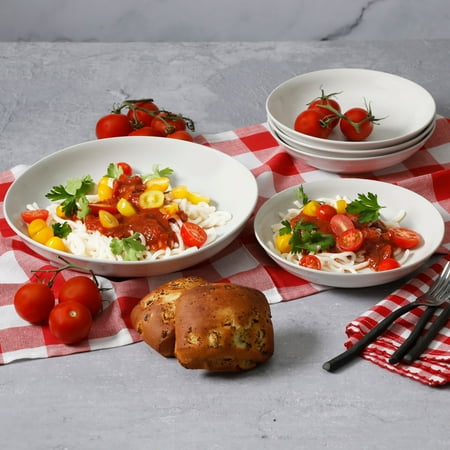 Gibson Home Everyday Round 5-Piece Ceramic Pasta Serving Bowl Set