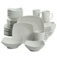 thumbnail image 1 of Gibson Home Everyday Square White Stoneware Dinnerware Set, 40-Piece, 1 of 10