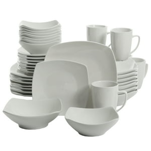 Gibson Home Everyday Square 40-Piece Stoneware Dinnerware Set