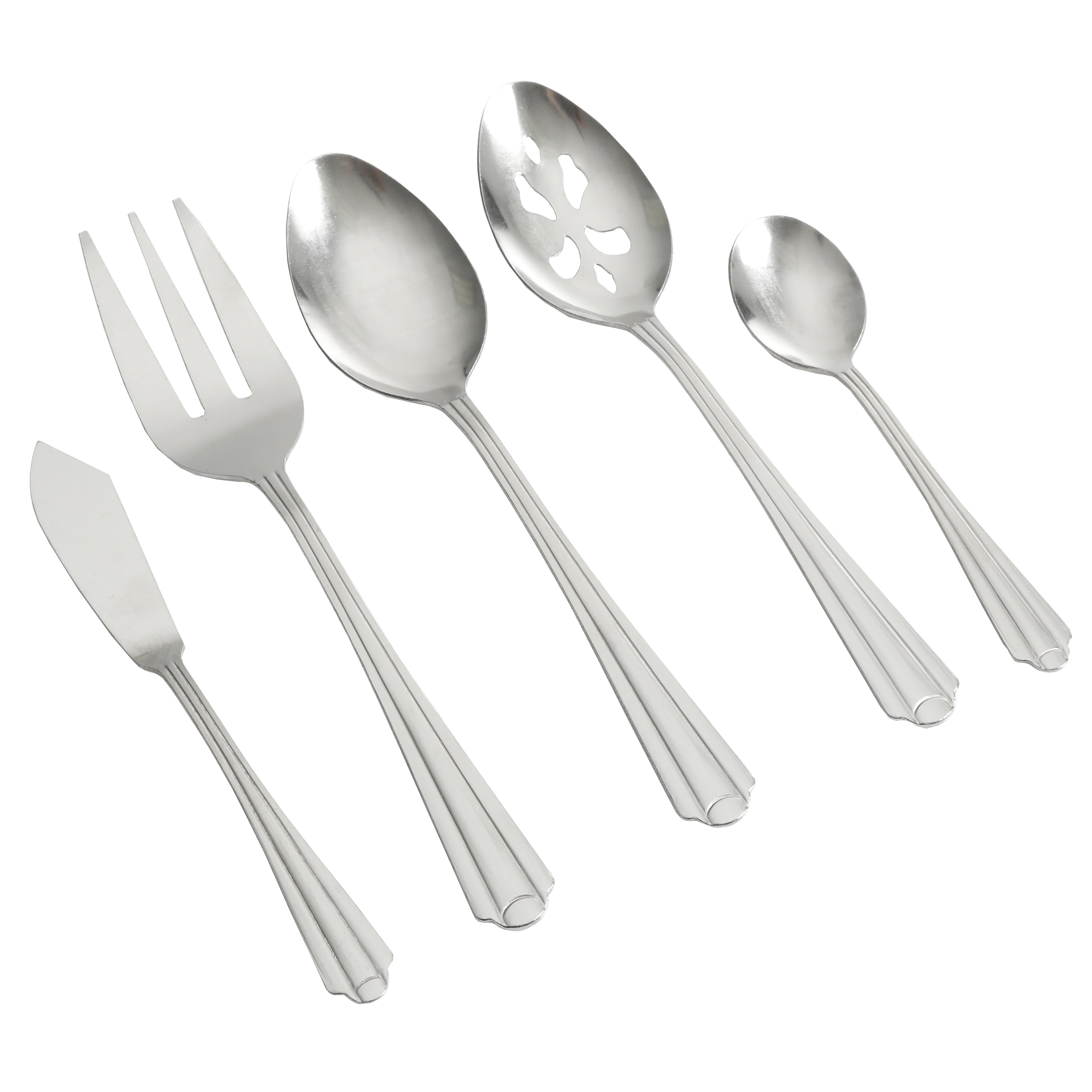 Gibson Home Everyday Taquan 45-Piece Stainless Steel Silverware Set, Tumble Finish