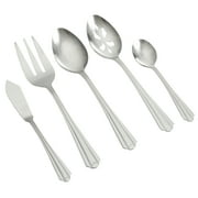 Gibson Home Everyday Taquan 45-Piece Stainless Steel Silverware Set, Tumble Finish