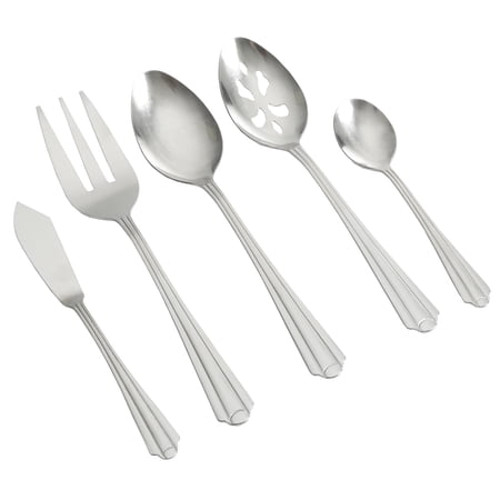 Gibson Home Everyday Taquan 45-Piece Stainless Steel Silverware Set, Tumble Finish