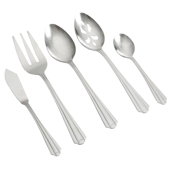 Gibson Home Everyday Taquan 45-Piece Stainless Steel Silverware Set, Tumble Finish