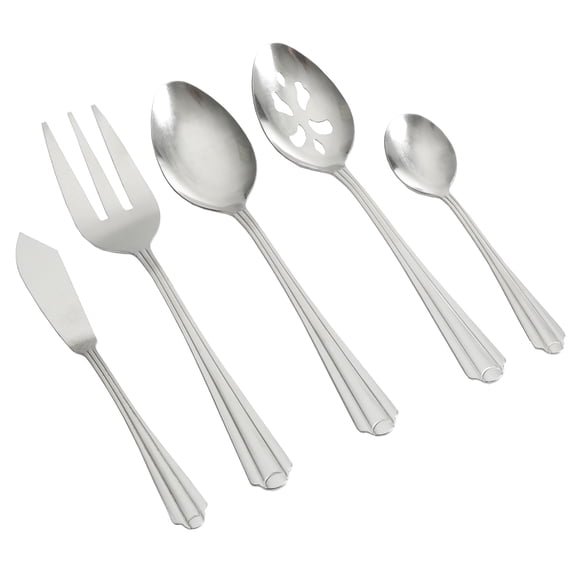 Gibson Home Everyday Taquan 45-Piece Stainless Steel Silverware Set, Tumble Finish