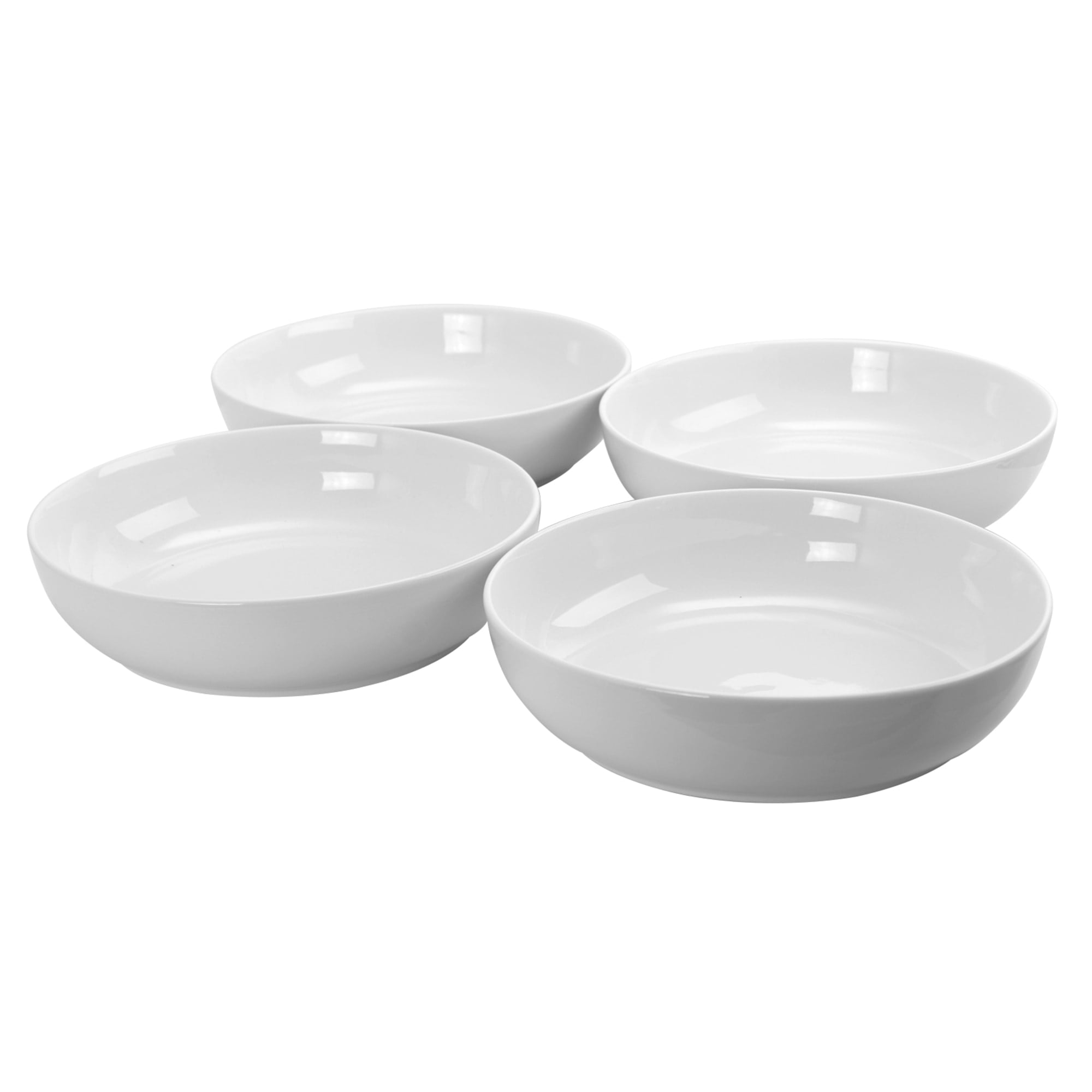 Gibson Home 122921.02 8.5 in. Extra Wide Sto are Dinner & Serving Bowl, White, Set of 4
