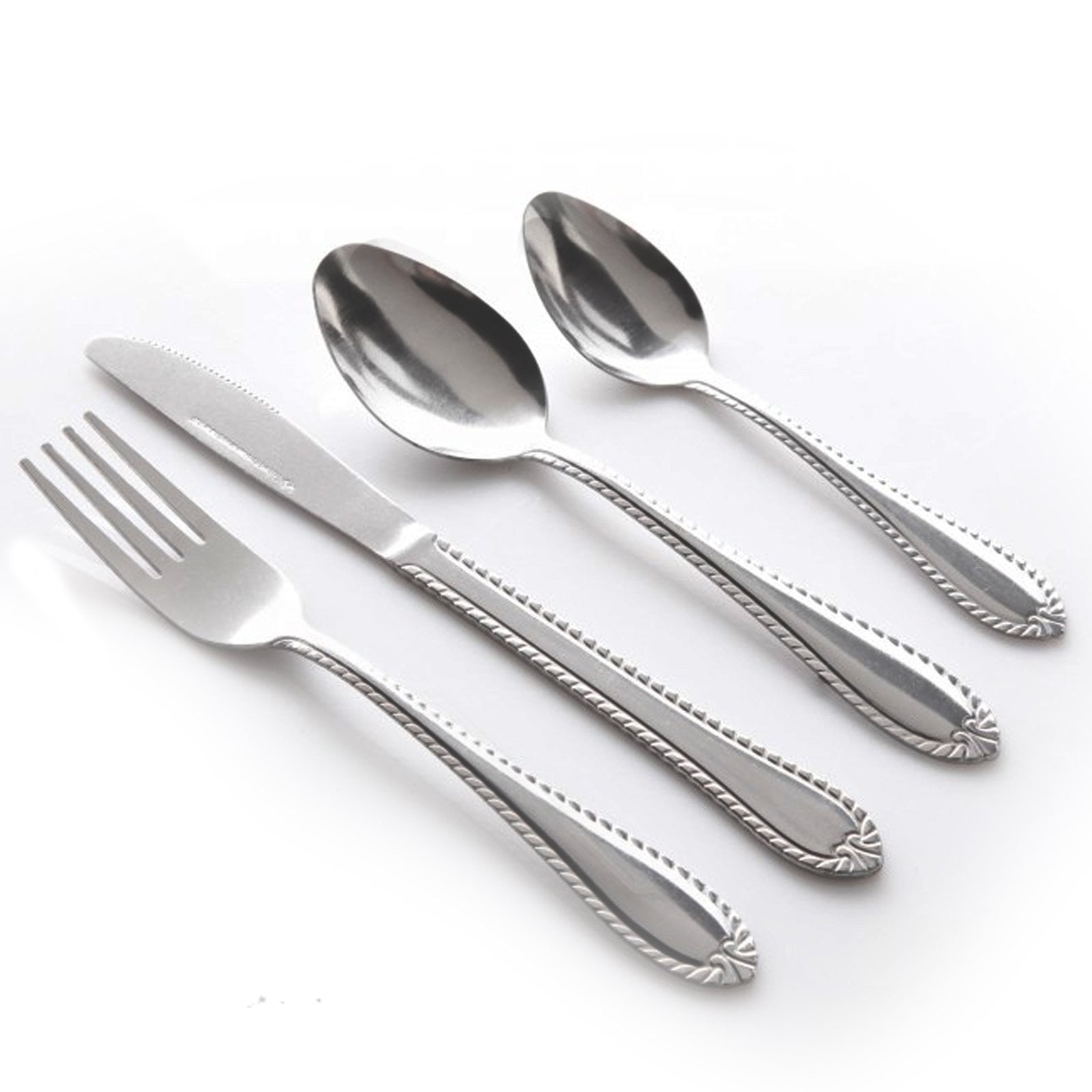 New Wilmington Polished Stainless Steel 24-Piece Flatware Set