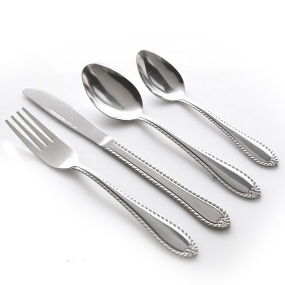 Gibson Home Flatware, 24 Piece Set, Silver
