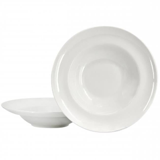 Gibson Home 142569.02 20 oz Great Essentials Fine Ceramic Entree Bowl Set, White - 2 Piece