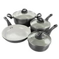 thumbnail image 1 of Gibson Home Hestonville 7 Piece Aluminum Nonstick Cookware Set in Grey with Bakelite Handles, 1 of 6