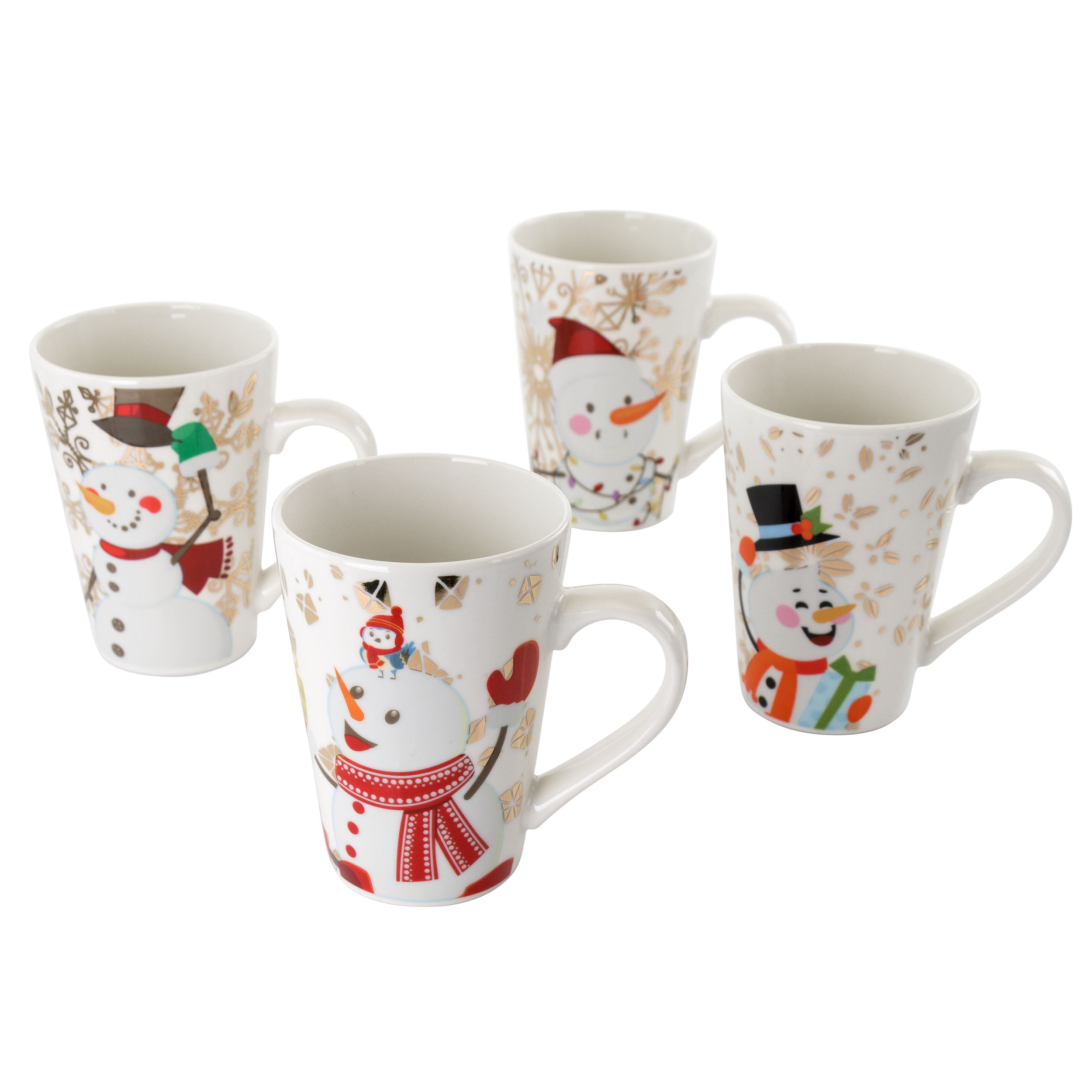 Set of 6 Williams-Sonoma Assorted Snowman Decorative Mugs for sale