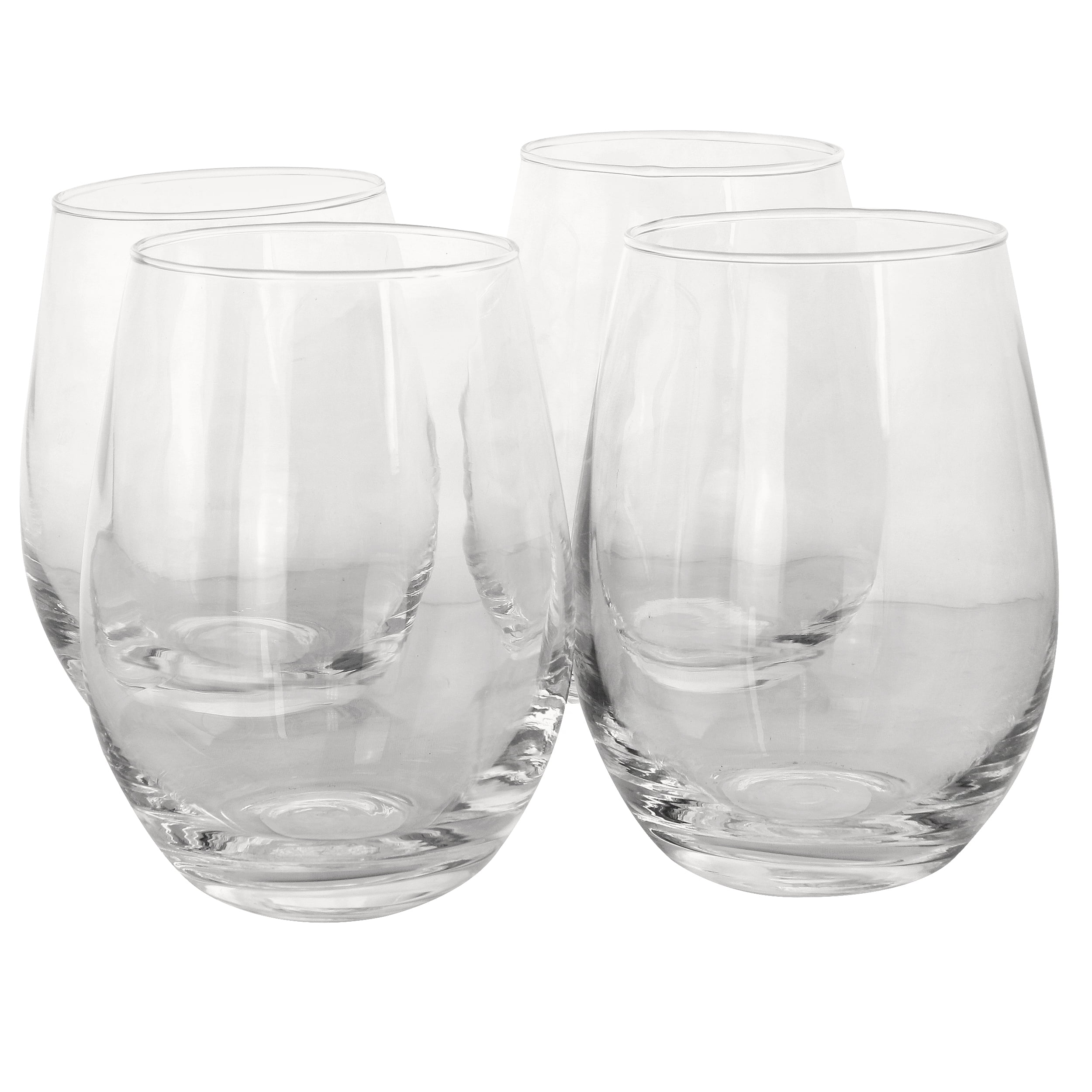 Stemless Wine Glasses [Set of 12] Elegant Wine Glass Great For White O -  Le'raze by G&L Decor Inc
