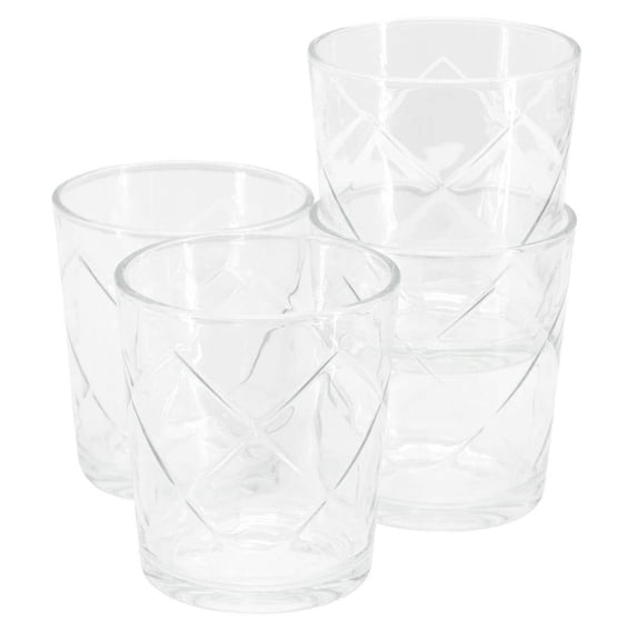 Gibson Home 141403.04 13.5 oz Lattice Double Old-Fashioned Glass Set - 4 Piece