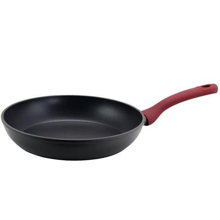 Gibson Home Marengo 10" Aluminum Non Stick Frying Pan, Red/Grey