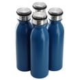 thumbnail image 1 of Gibson Home 148620.01 Marina 20 oz Double Wall Stainless Steel Thermal Bottle with Acrylic Lid in Matte Blue - 4 Piece, 1 of 1
