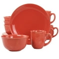 thumbnail image 1 of Gibson Home Mercer 12 Piece Round Stoneware Dinnerware Set in Red, 1 of 3