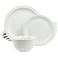 thumbnail image 1 of Gibson Home Modern White Round Stoneware Dinnerware Set 12 Pieces, 1 of 5