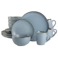 thumbnail image 1 of Gibson Home Munich Gold 16-Piece Dinnerware Set - Matte Blue w/ Gold Rim, 1 of 6