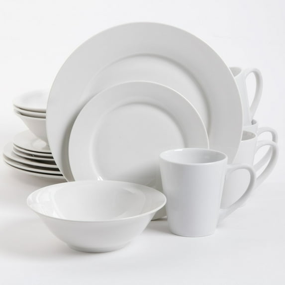 Gibson Home Noble Court 16 Piece Dinnerware Set, White