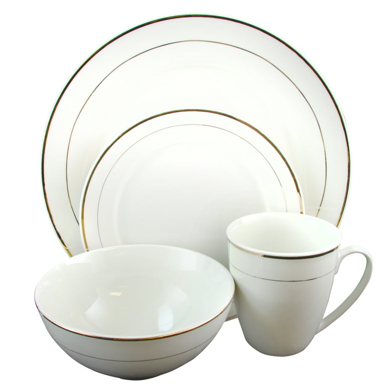 Gibson Home Palladine 16 Piece Dinnerware Double Gold Banded Set - Main Image