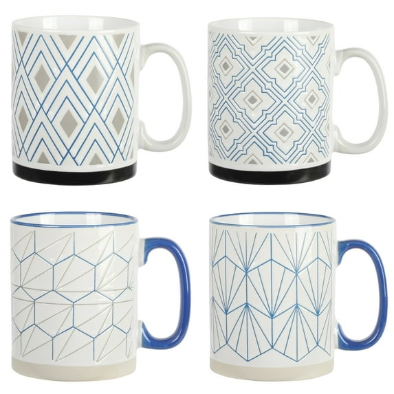 Gibson Home Parkmill 17 oz 4-Pack Stoneware Mugs