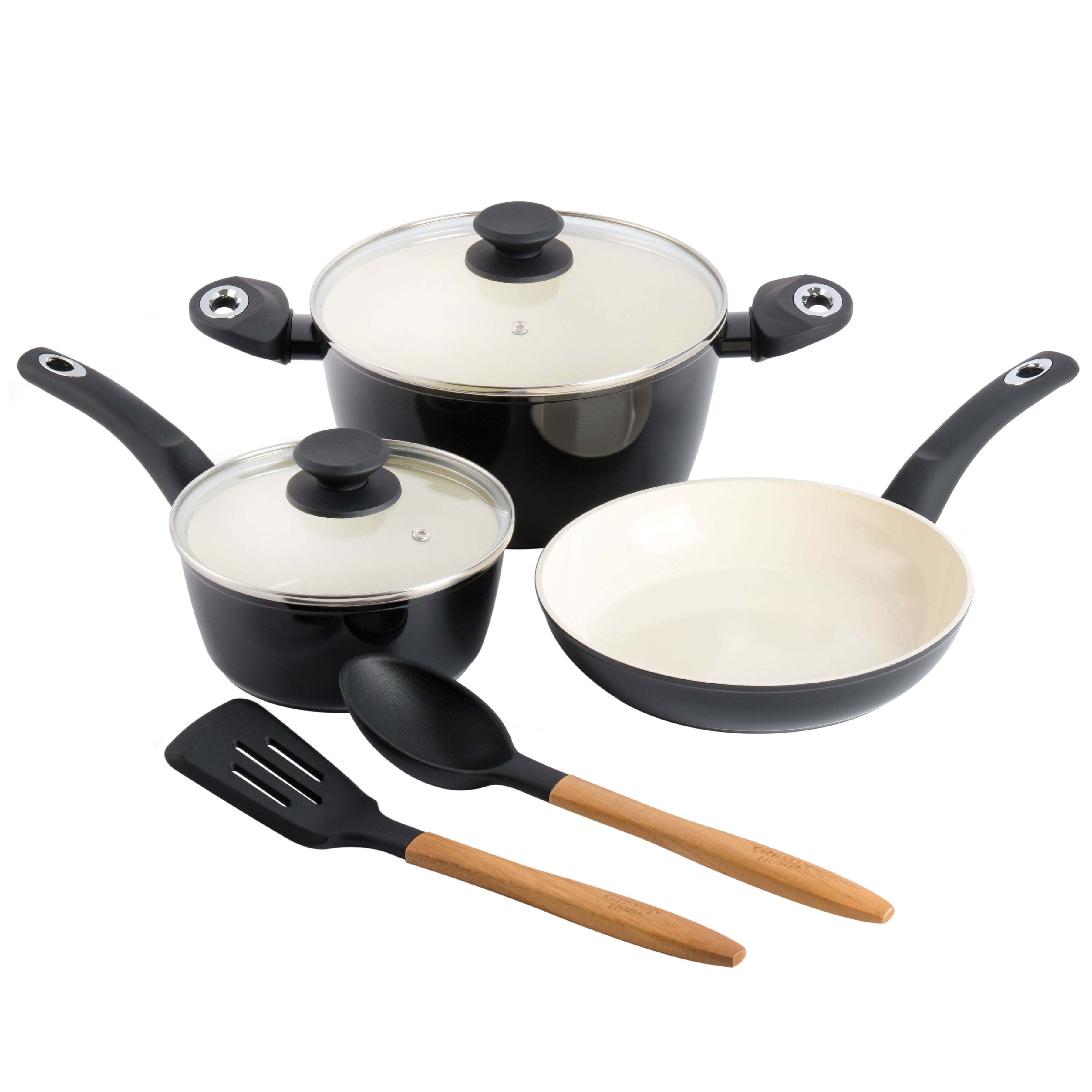 Gibson Home Plaza Café Forged Aluminum 7 Piece Healthy Ceramic