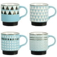 thumbnail image 1 of Gibson Home Primevalley 14 oz 4-Pack Stoneware Stackable Mugs, 1 of 5