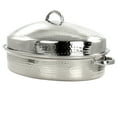 thumbnail image 1 of Gibson Home Radiance 15.5 Inch Stainless Steel Oval Roaster with Lid and Roasting Rack, 1 of 3