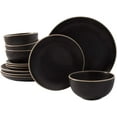 thumbnail image 1 of Gibson Home Remi 12pc Dinnerware Set - Black, 1 of 5