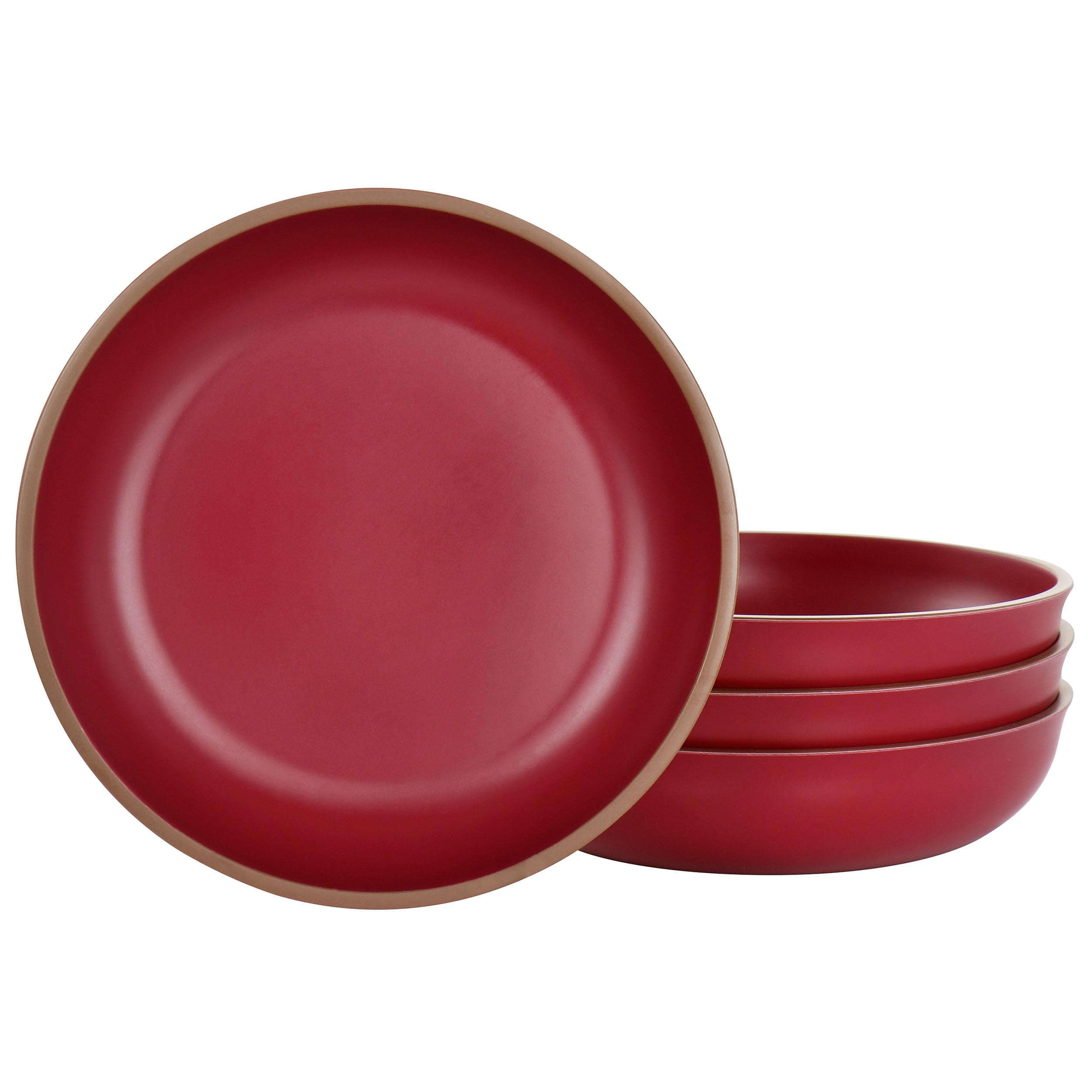 Gibson Home Rockabye Melamine Coupe Shape Dinner Bowl, Set of 4, 8.5 ...