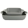 thumbnail image 1 of Gibson Home Rockaway 2 Piece Stoneware Nesting Bakeware Set in Grey, 1 of 5