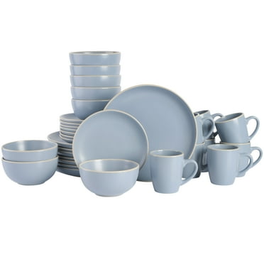 Gibson Home Rockaway 32 Piece Dinnerware Set - Blue