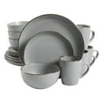 thumbnail image 1 of Gibson Home Rockaway Round Stoneware Dinnerware Set, Service for 4, Grey, 1 of 7