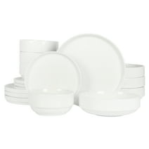 Gibson Home Rothenberg 16-Piece White Fine Ceramic Dinnerware Set