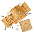 thumbnail image 1 of Gibson Home Rustic Inspirations 18-Piece Bamboo Charcuterie Board Set – Ceramic Bowls, Utensils, 1 of 17