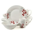 thumbnail image 1 of Gibson Home Scarlet Leaves Dinnerware Set, 12 Piece, 1 of 2
