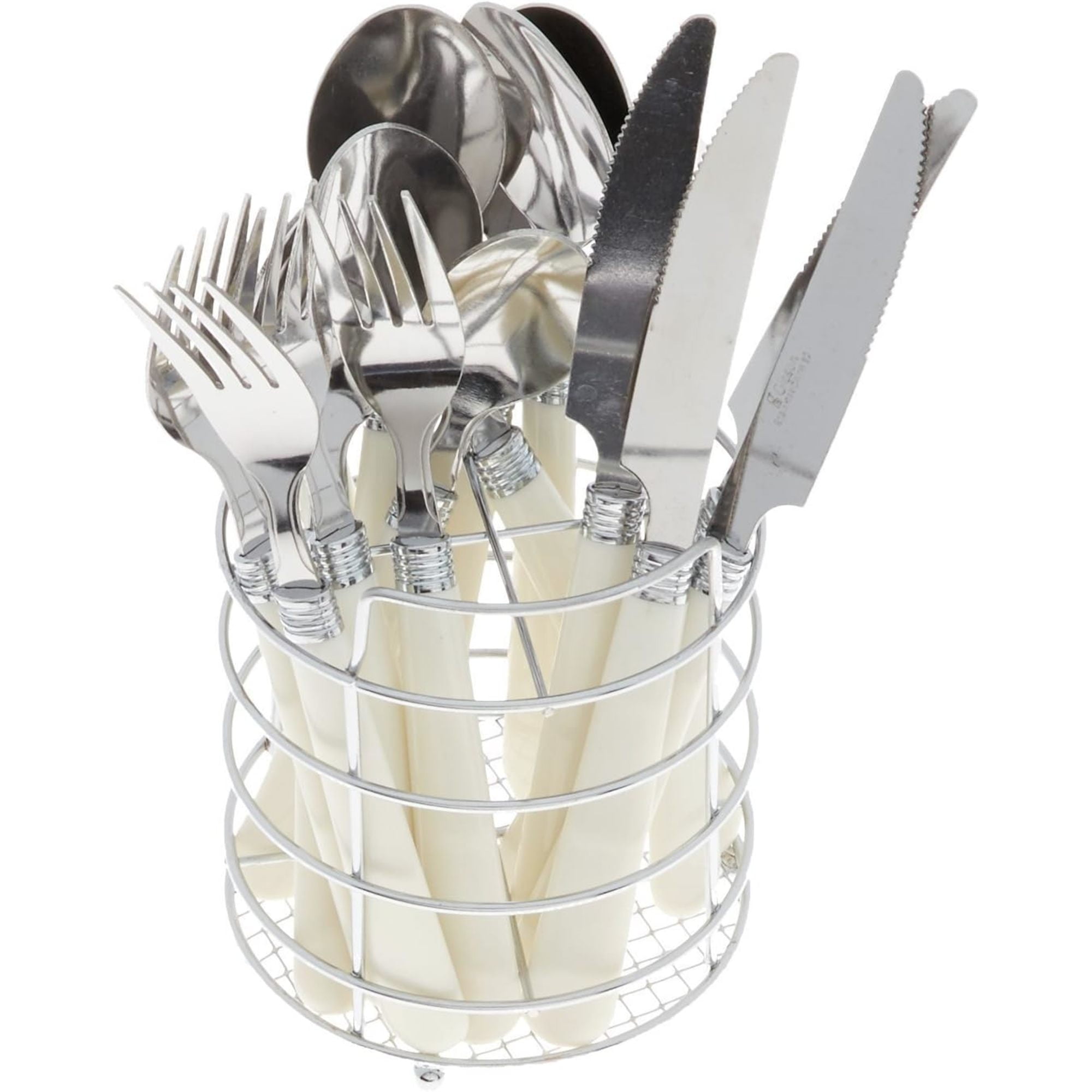 Martha Stewart Stainless Steel 2 Piece Cutlery Set Cream - Office